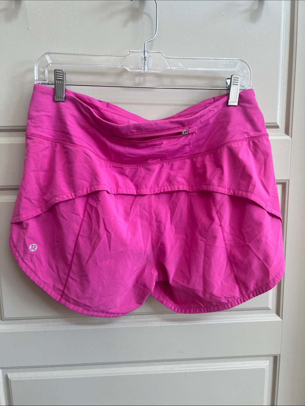 Lululemon Hot Pink Speed Up Shorts Sz 8 Running, Gym Workout summer tennis - Picture 3 of 7